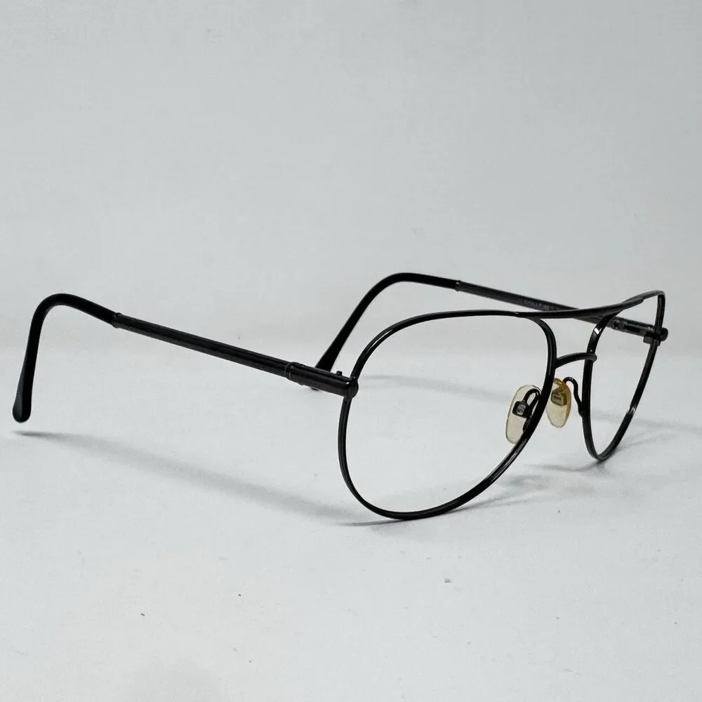 Kirkland Signature Zin 596184 Gunmetal Aviator Eyeglass Frames 57-16-140